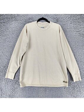 XGO Shirt Mens XL Tan Crew Neck Long Sleeve Tee Base Layer